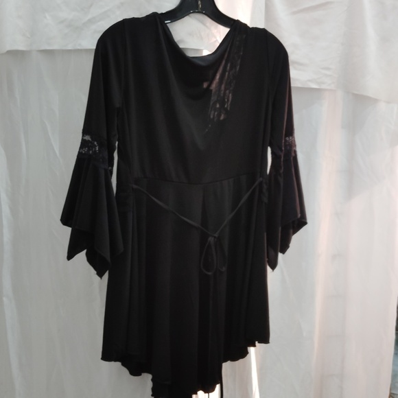 Goth vampire black blouse by Date To Wear 2X - Picture 3 of 6